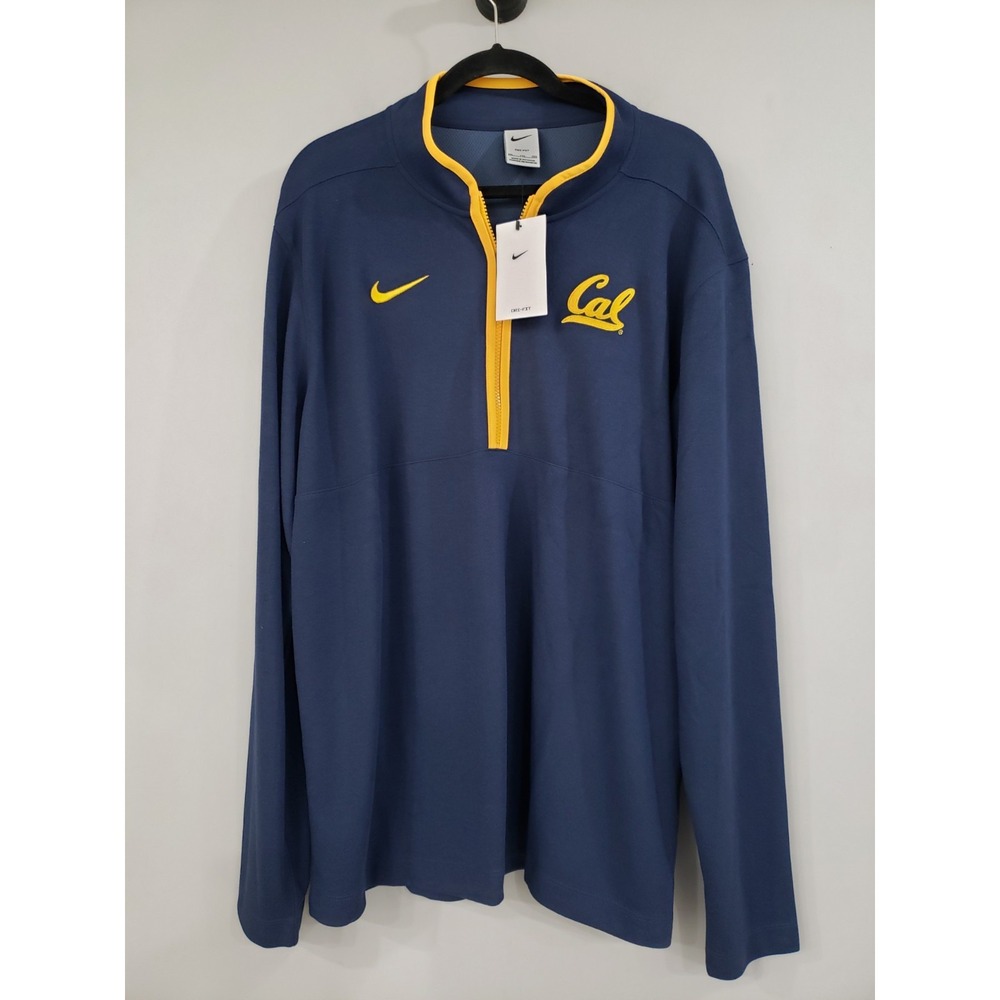 NEW MENS XXL CALIFORNIA GOLDEN BEARS mens quarter zip pullover navy blue